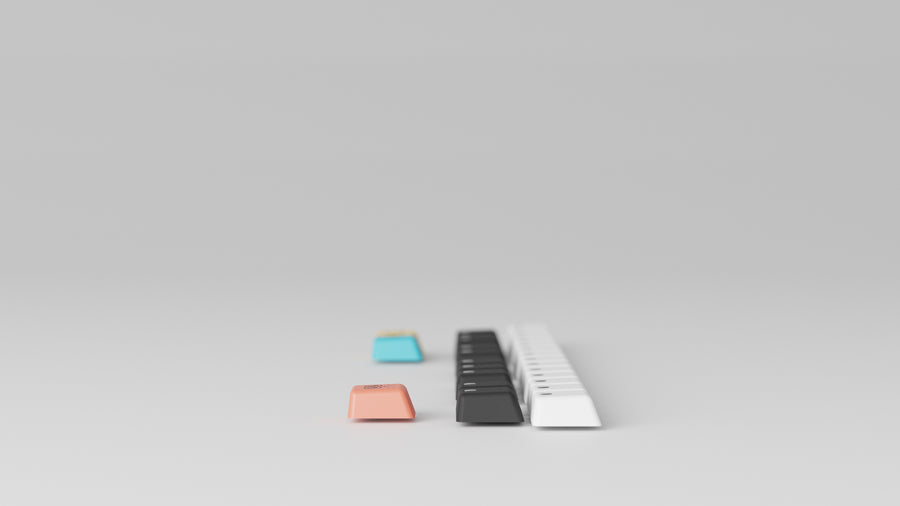 Classic Marshmallow Keycap Set - Left side profile view